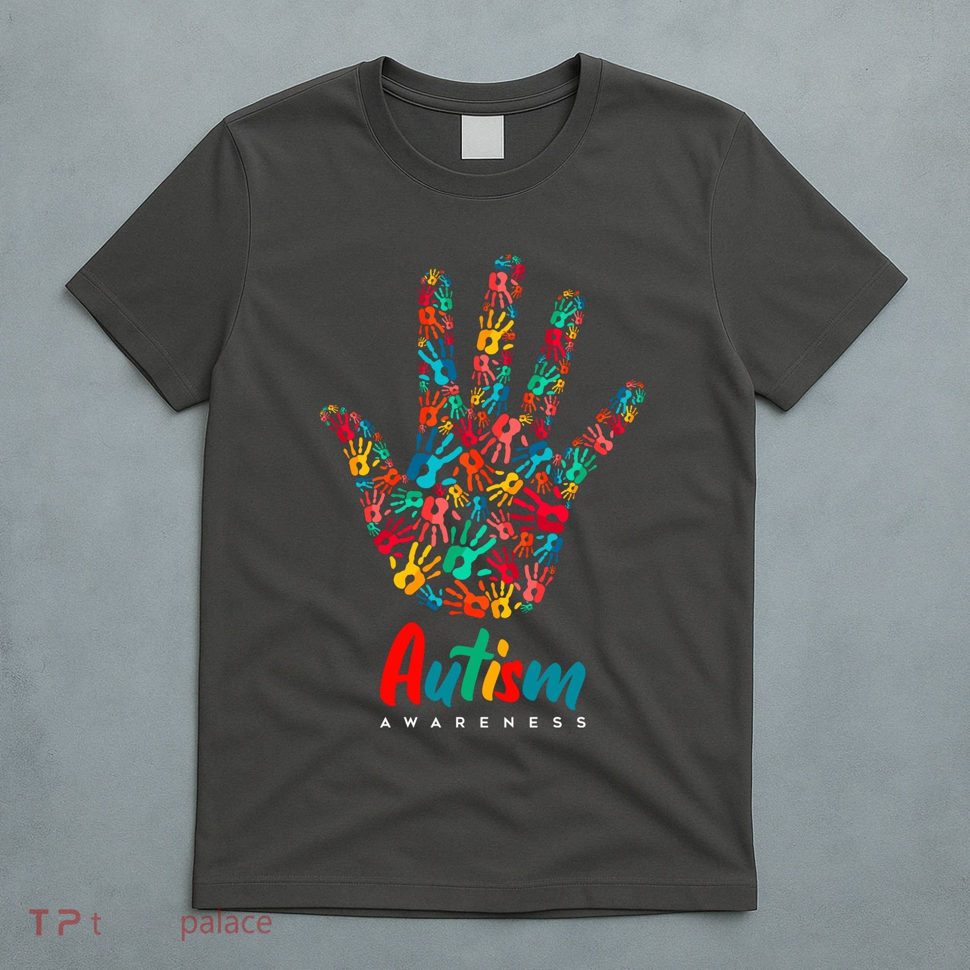 Autism Awareness Painted Hand Prints T-Shirt