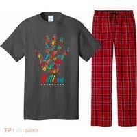 Autism Awareness Painted Hand Prints Pajama Set thumb 0
