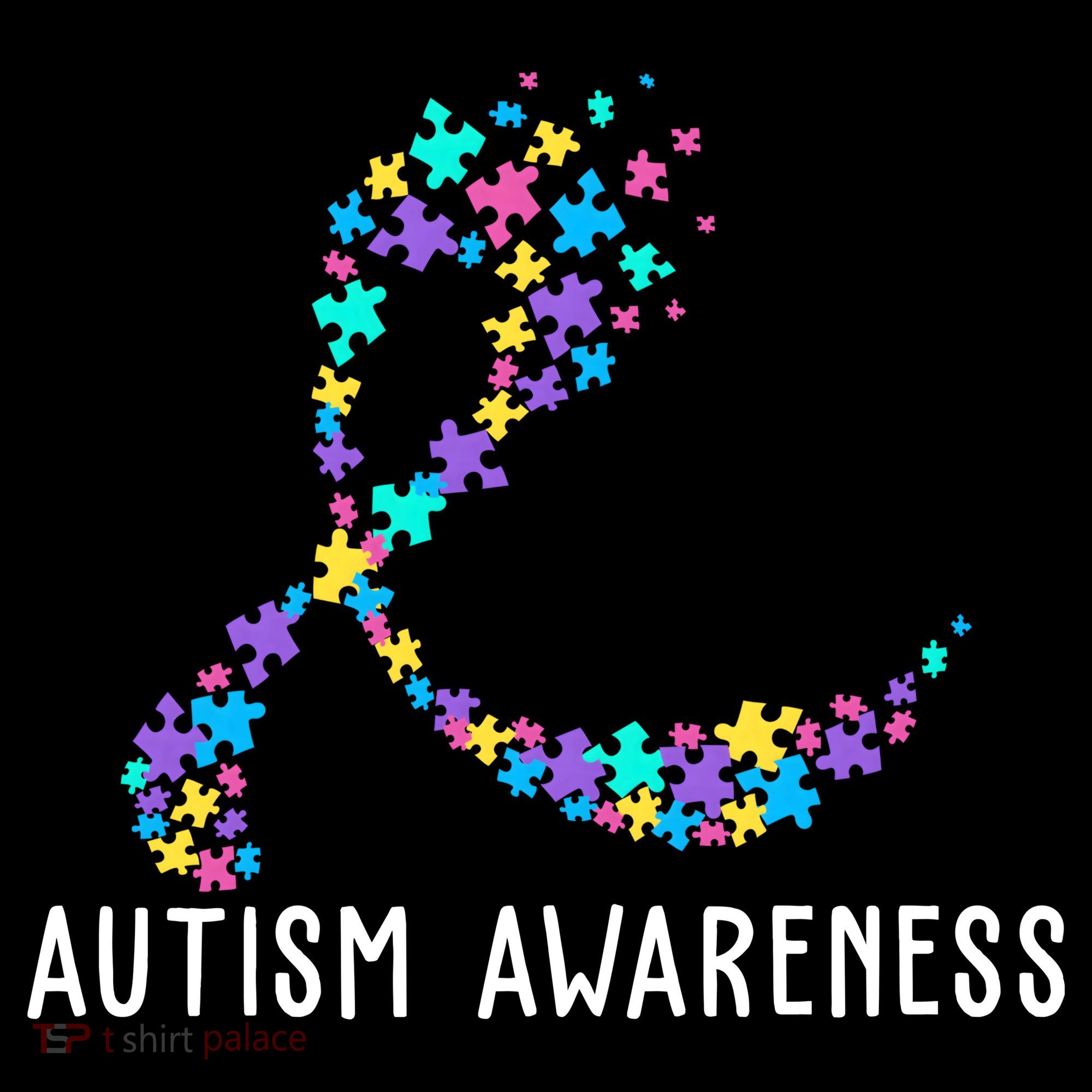 Autism Awareness Puzzle Ribbon Backpack
