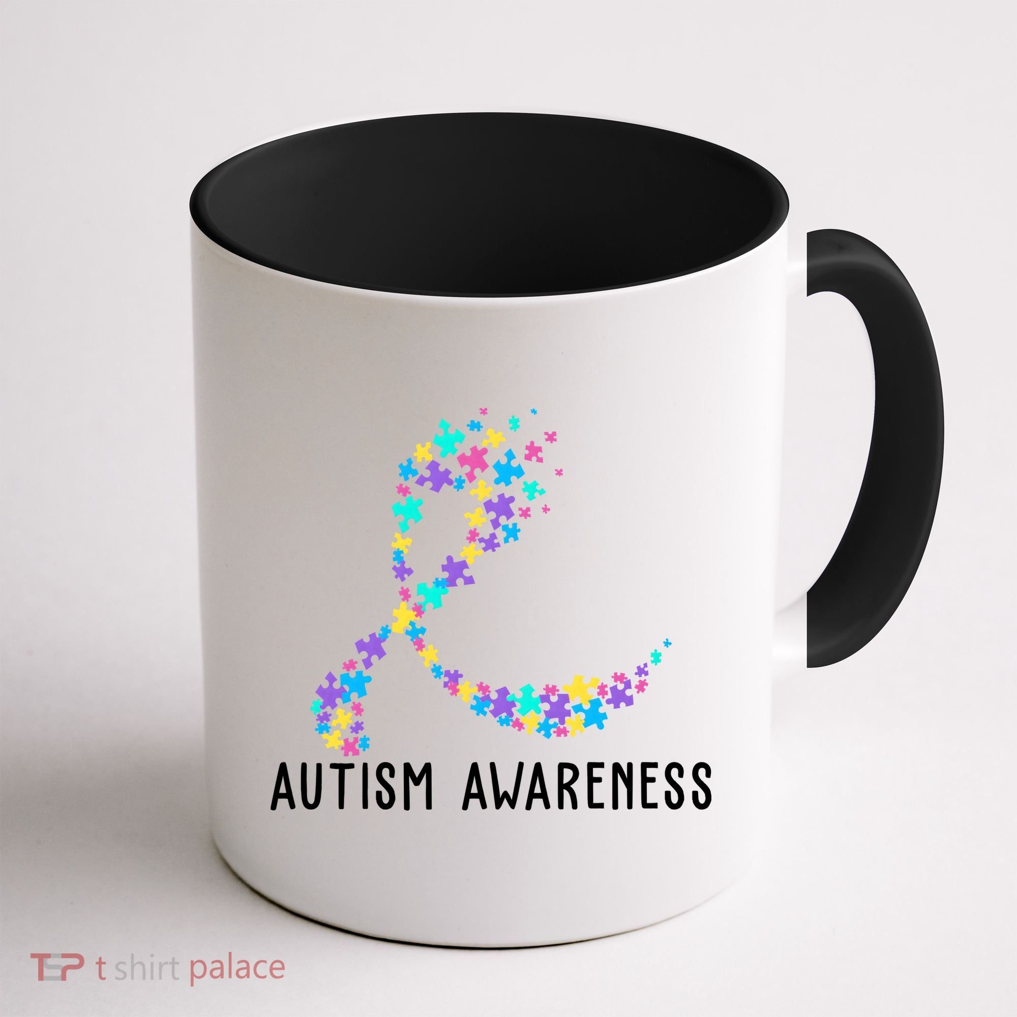 Autism Awareness Puzzle Ribbon Coffee Mug