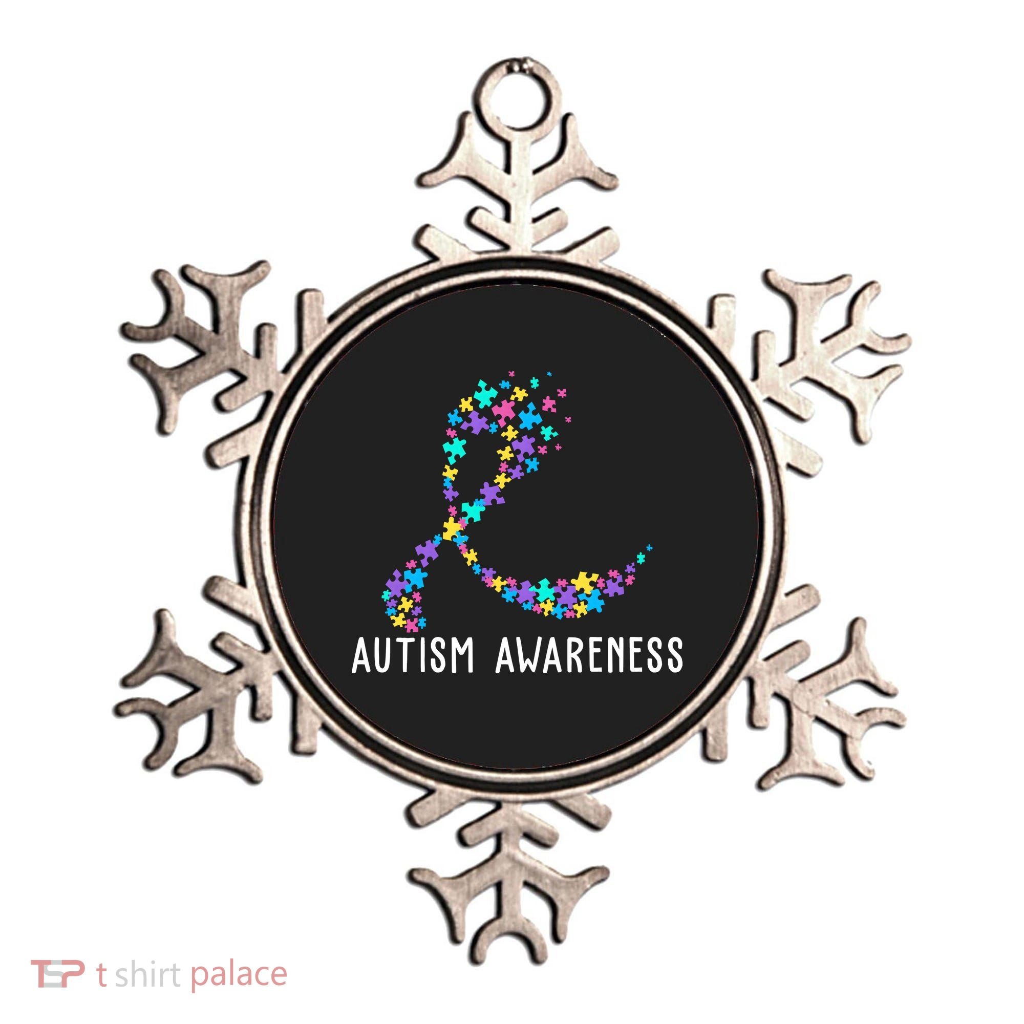 Autism Awareness Puzzle Ribbon Ornament