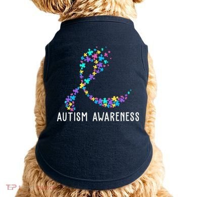 Autism Awareness Puzzle Ribbon Doggie Tank