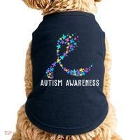 Autism Awareness Puzzle Ribbon Doggie Tank thumb 0