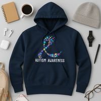 Autism Awareness Puzzle Ribbon Hoodie thumb 3
