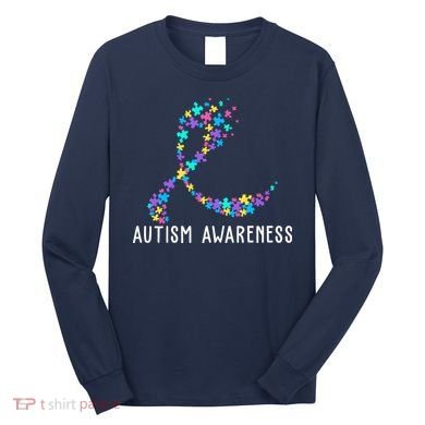Autism Awareness Puzzle Ribbon Long Sleeve Shirt