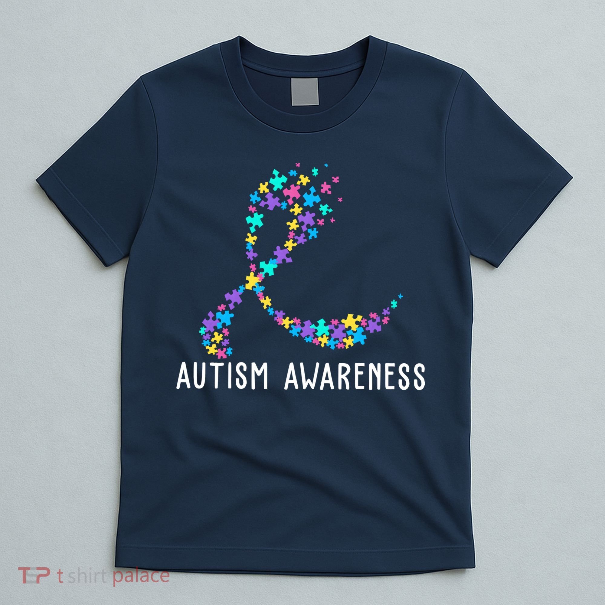 Autism Awareness Puzzle Ribbon T-Shirt