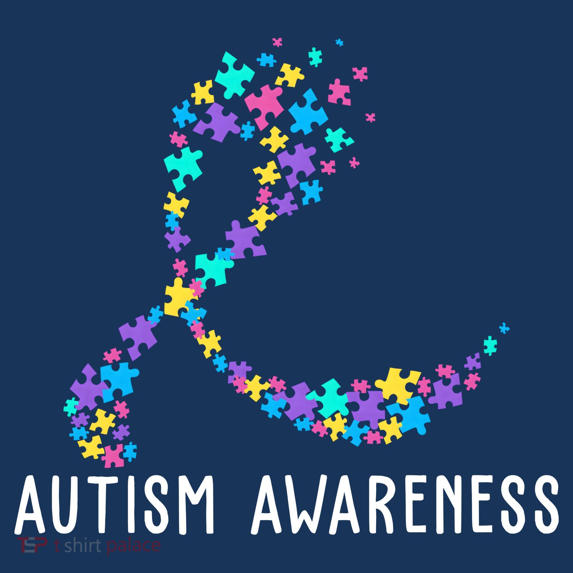 Autism Awareness Puzzle Ribbon T-Shirt