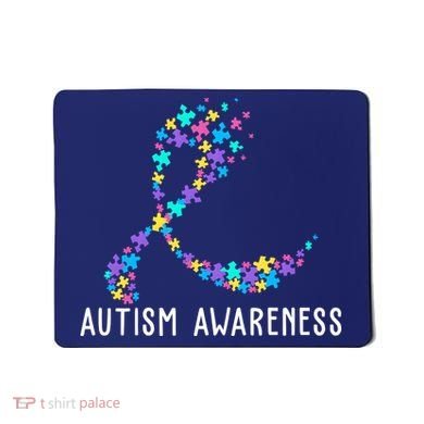 Autism Awareness Puzzle Ribbon Mousepad
