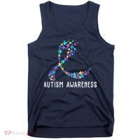 Autism Awareness Puzzle Ribbon Tank Top thumb 0