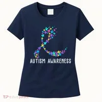 Autism Awareness Puzzle Ribbon Women's T-Shirt thumb 0