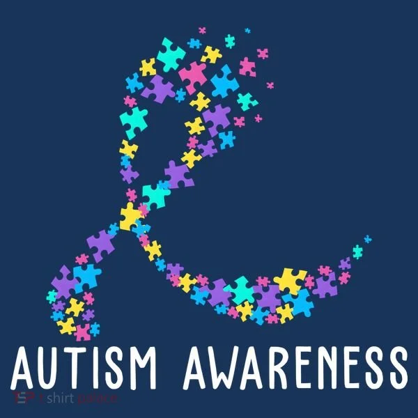 Autism Awareness Puzzle Ribbon Women's T-Shirt