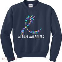Autism Awareness Puzzle Ribbon Kids Sweatshirt thumb 0