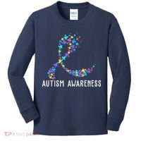 Autism Awareness Puzzle Ribbon Kids Long Sleeve Shirt thumb 0