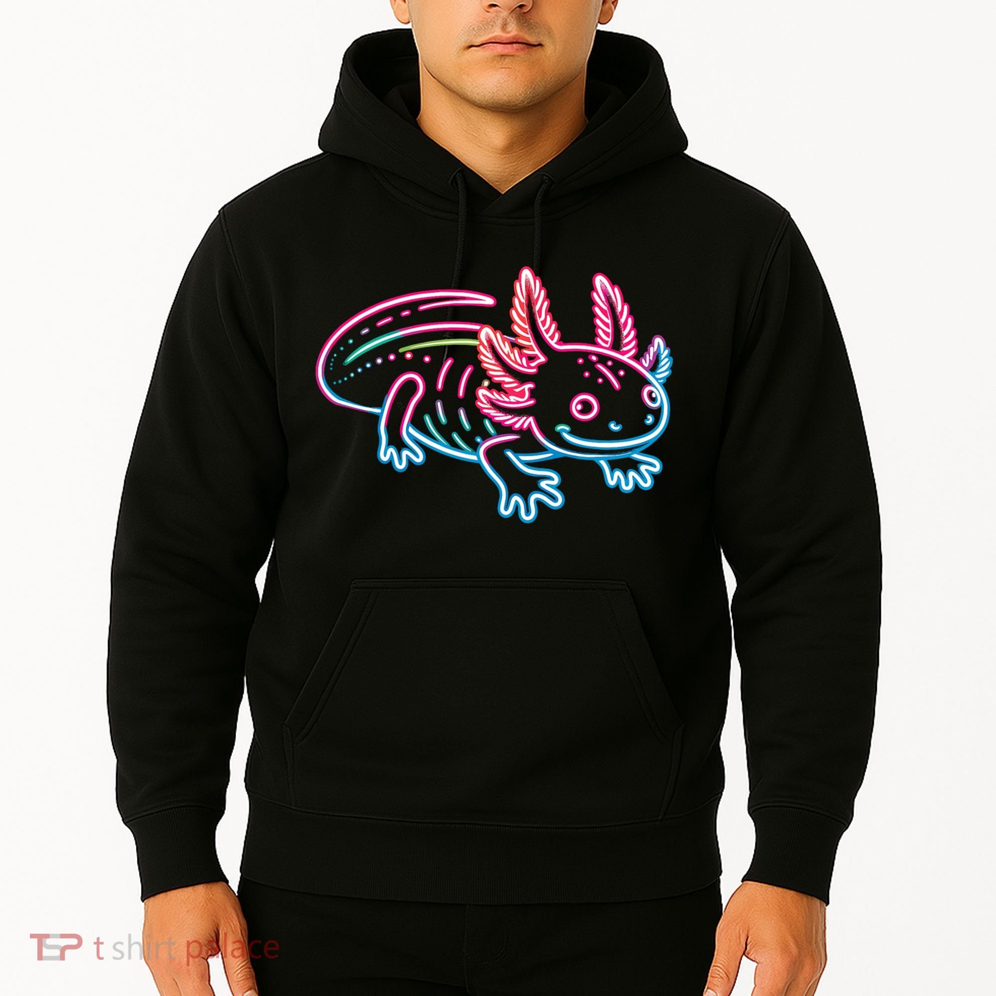 Axolotl Animal Pop Art Cute Axolotl Lover Hoodie