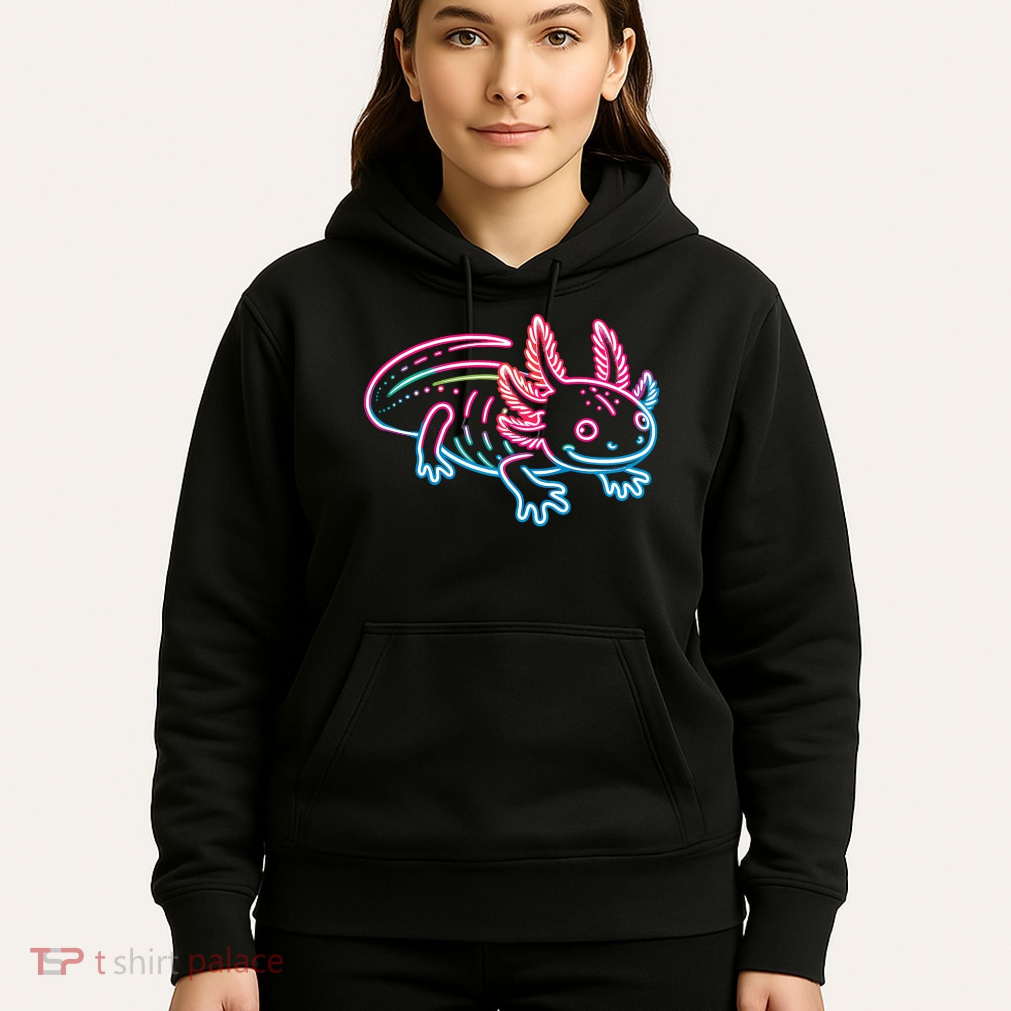 Axolotl Animal Pop Art Cute Axolotl Lover Hoodie