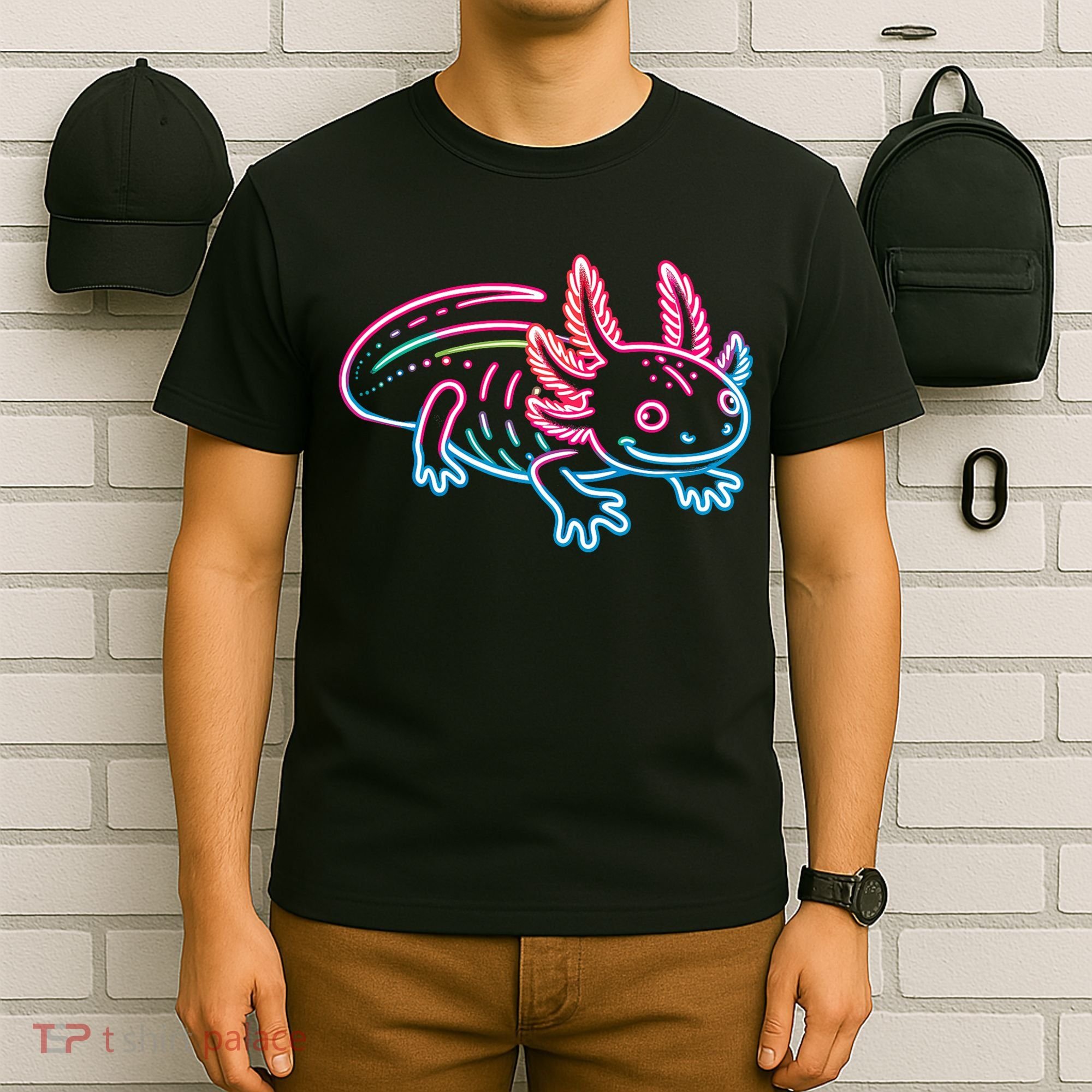 Axolotl Animal Pop Art Cute Axolotl Lover T-Shirt
