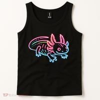 Axolotl Animal Pop Art Cute Axolotl Lover Tank Top thumb 2
