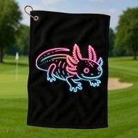 Axolotl Animal Pop Art Cute Axolotl Lover Golf Towel thumb 1