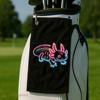 Axolotl Animal Pop Art Cute Axolotl Lover Golf Towel thumb 2