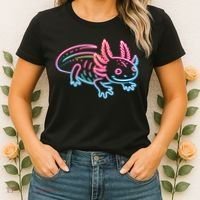 Axolotl Animal Pop Art Cute Axolotl Lover Women's T-Shirt thumb 2