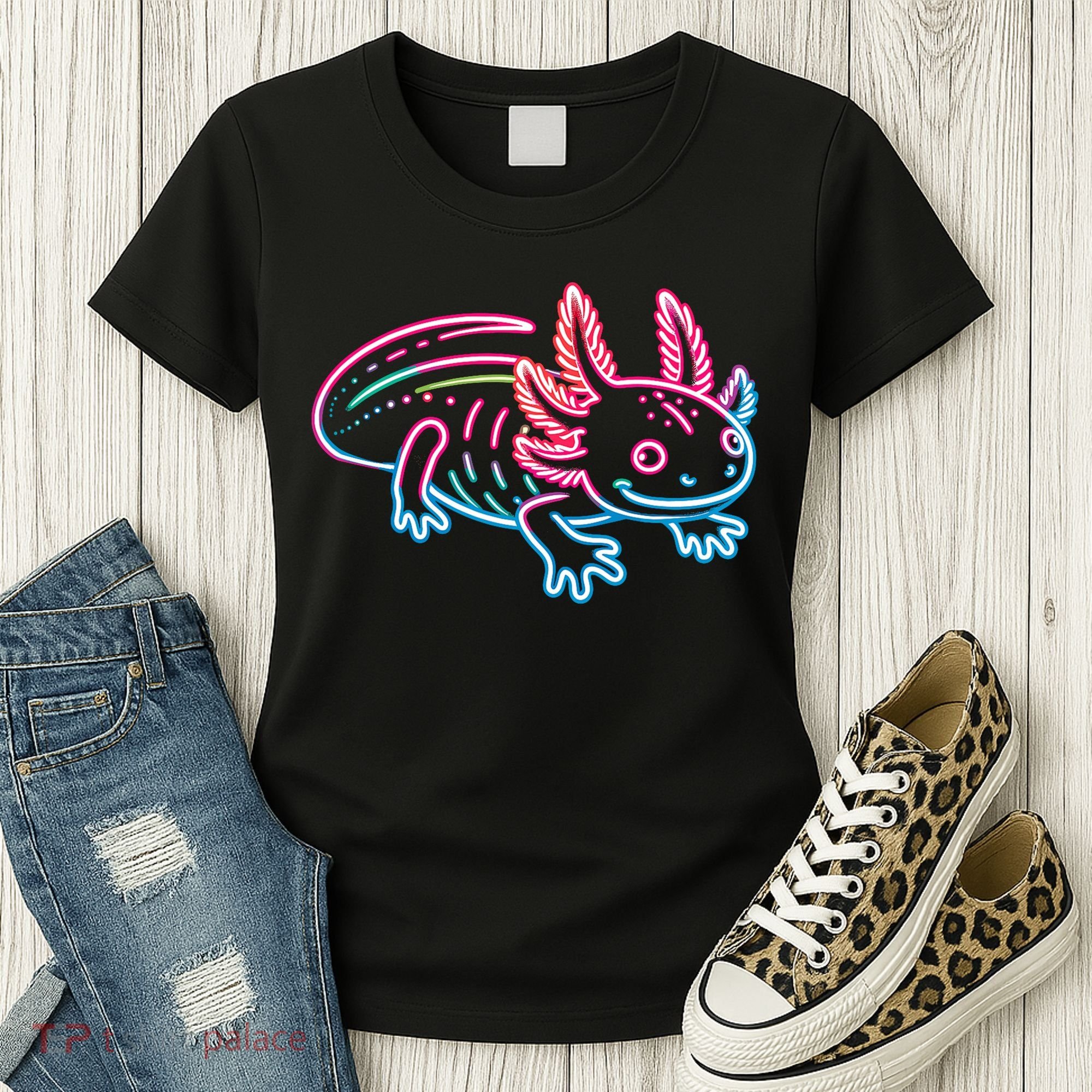 Axolotl Animal Pop Art Cute Axolotl Lover Women's T-Shirt