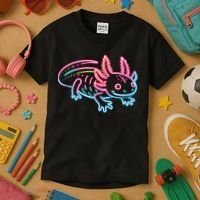 Axolotl Animal Pop Art Cute Axolotl Lover Kids T-Shirt thumb 3