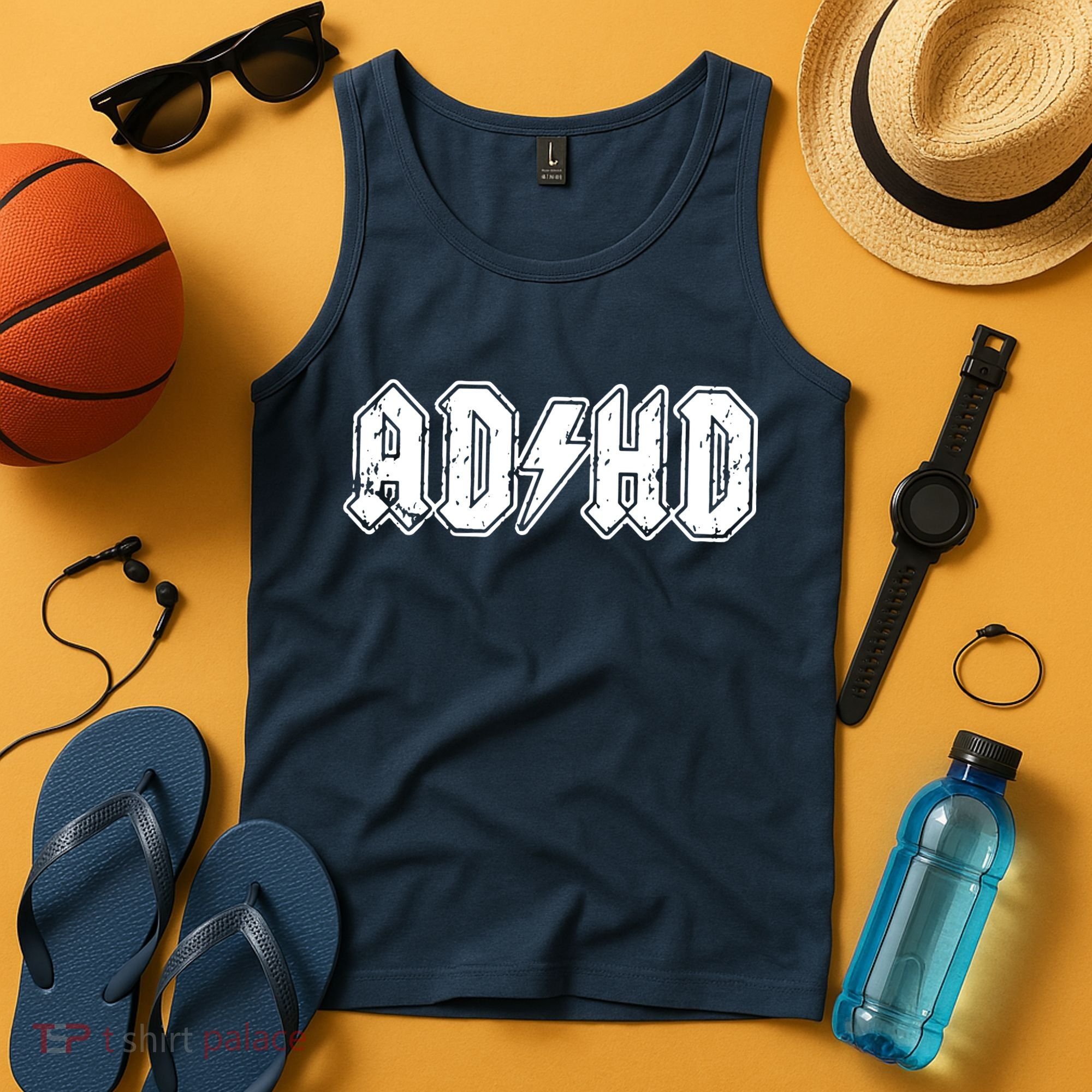 ADHD ADD Parody Rock And Roll Entourage Music Funny Tank Top