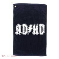 ADHD ADD Parody Rock And Roll Entourage Music Funny Golf Towel thumb 0