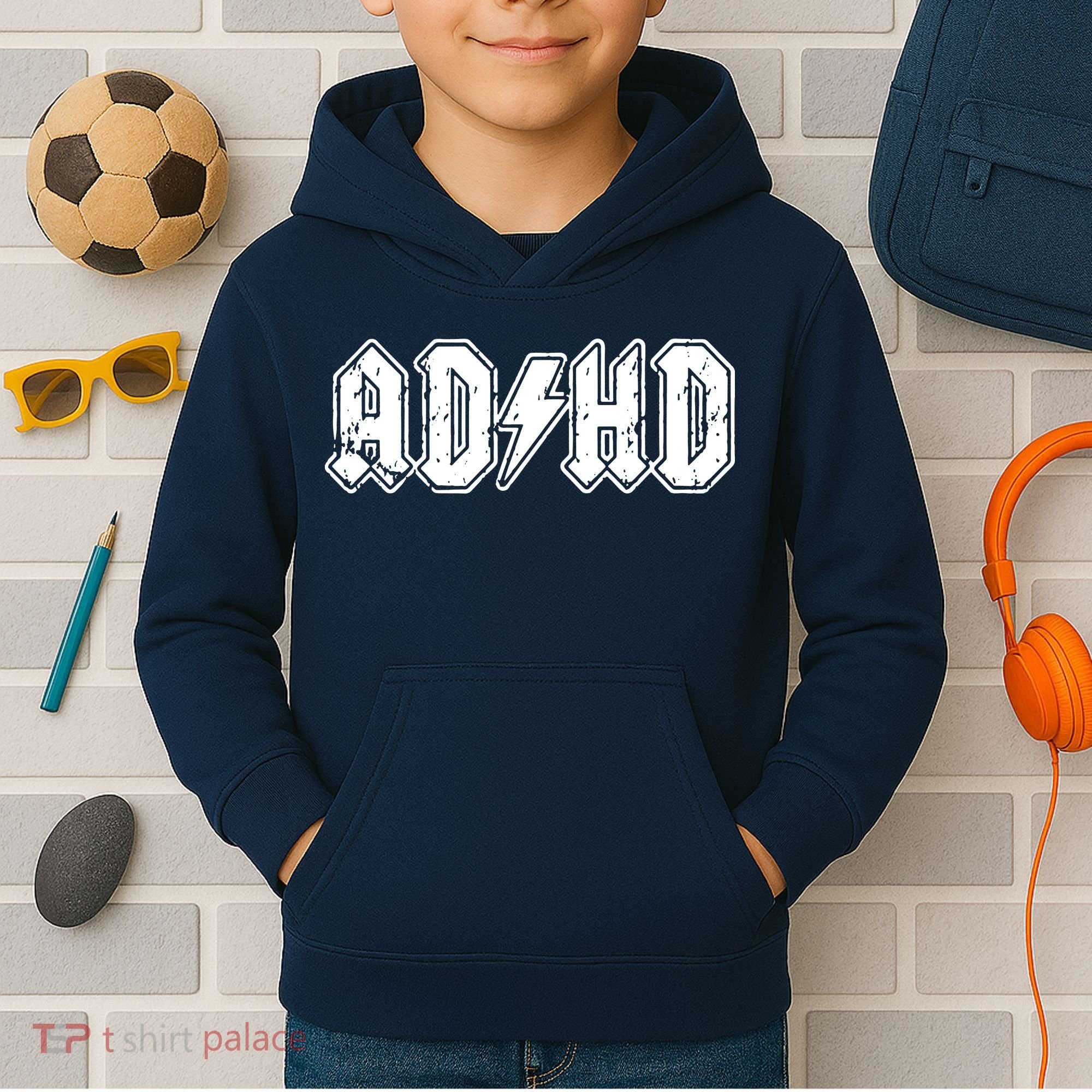 ADHD ADD Parody Rock And Roll Entourage Music Funny Kids Hoodie