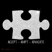 Autism Awareness Puzzle Accept Adapt Advocate Women's Hoodie thumb 2