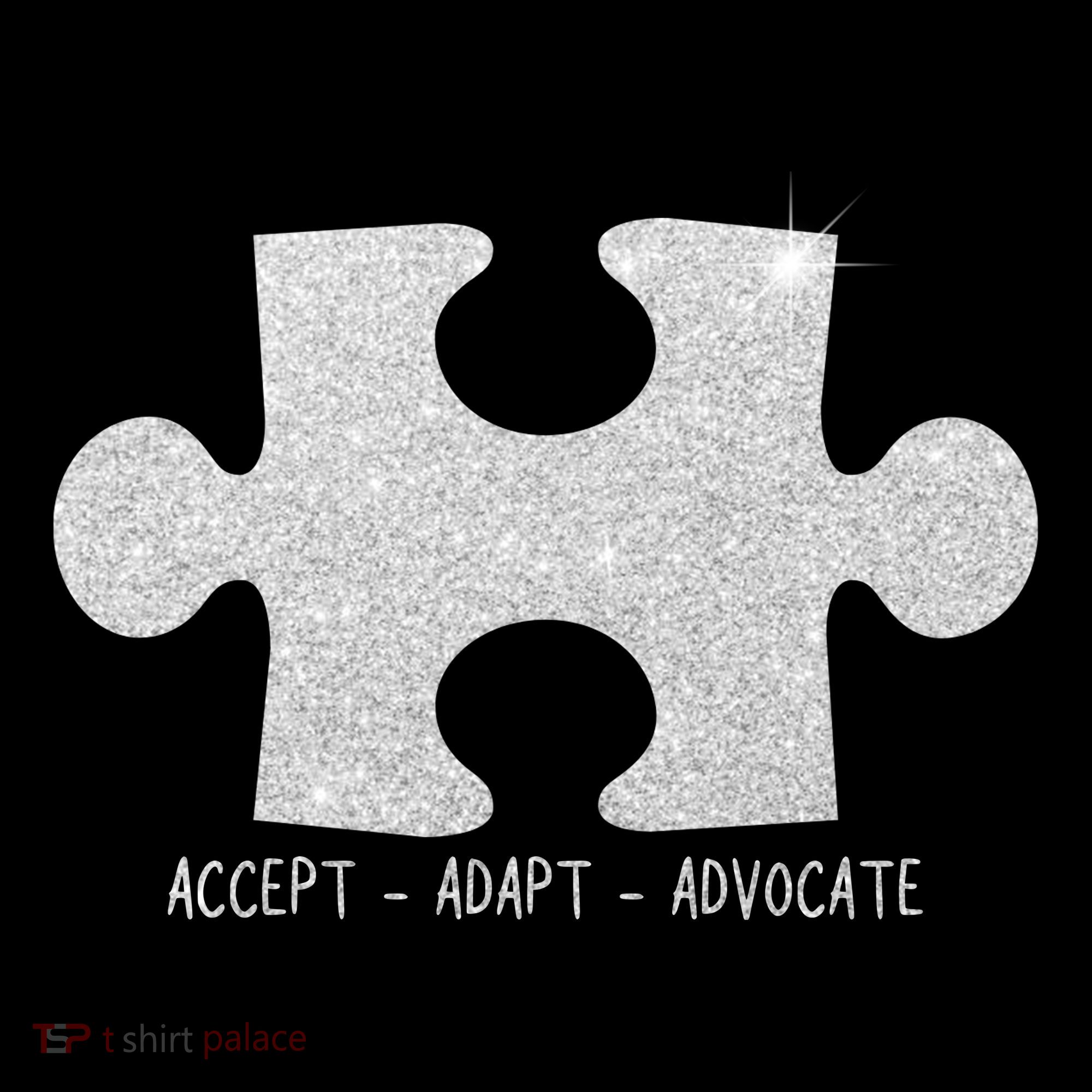 Autism Awareness Puzzle Accept Adapt Advocate Women's Hoodie