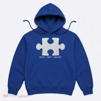 Autism Awareness Puzzle Accept Adapt Advocate Hoodie thumb 0
