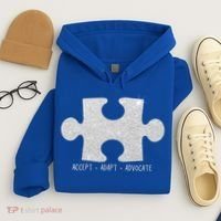 Autism Awareness Puzzle Accept Adapt Advocate Hoodie thumb 4