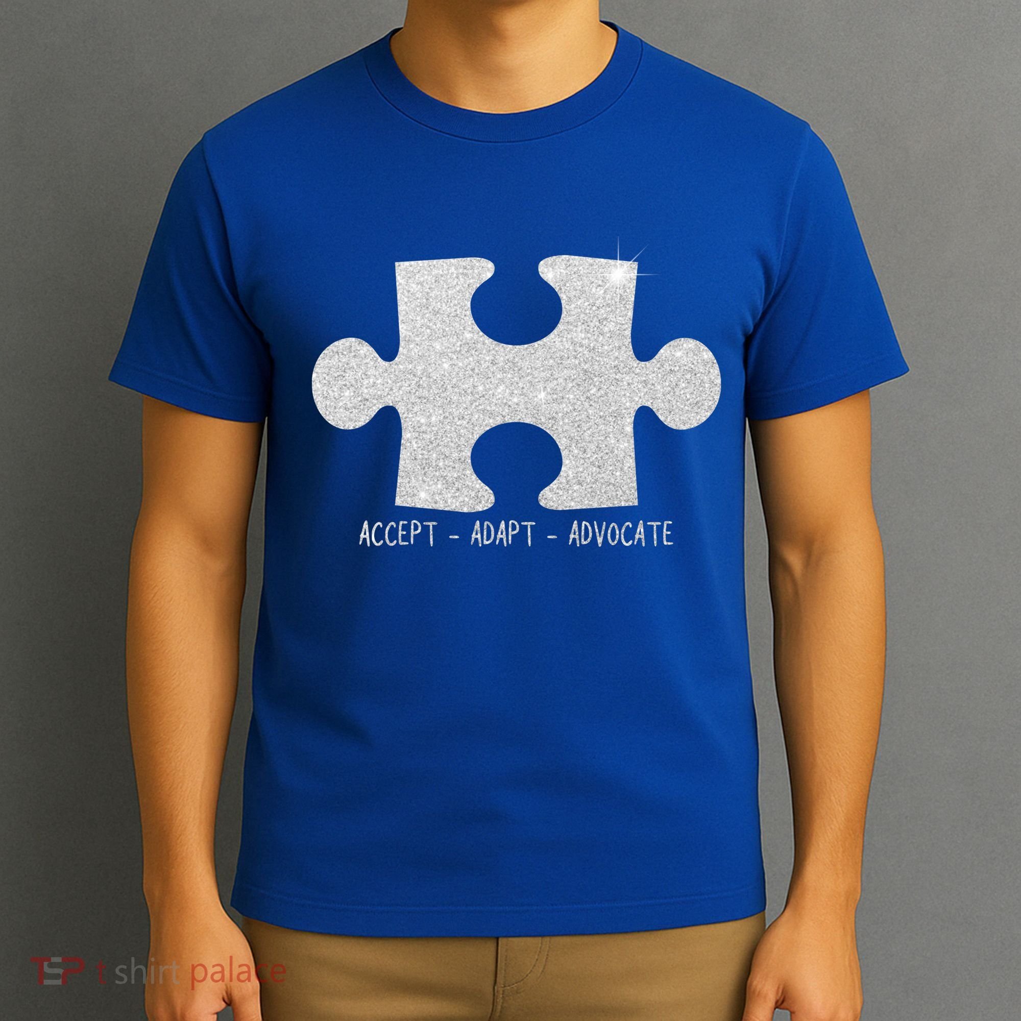 Autism Awareness Puzzle Accept Adapt Advocate T-Shirt