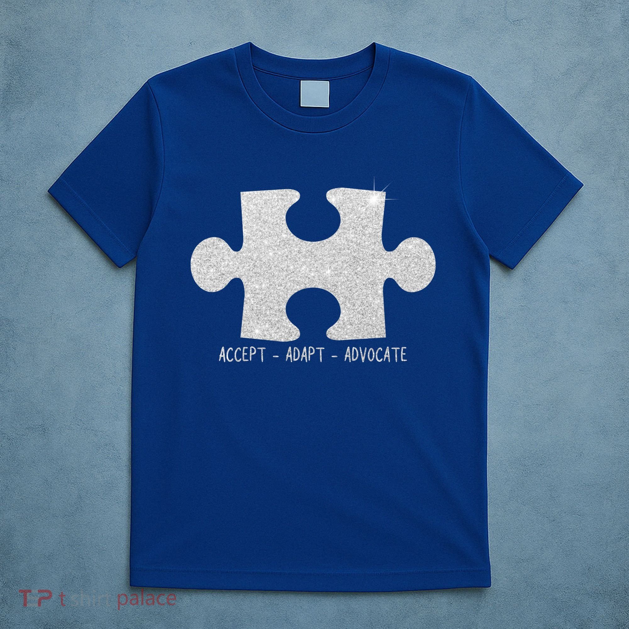 Autism Awareness Puzzle Accept Adapt Advocate T-Shirt