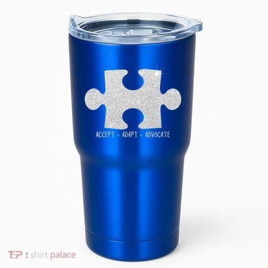 Autism Awareness Puzzle Accept Adapt Advocate Tumbler