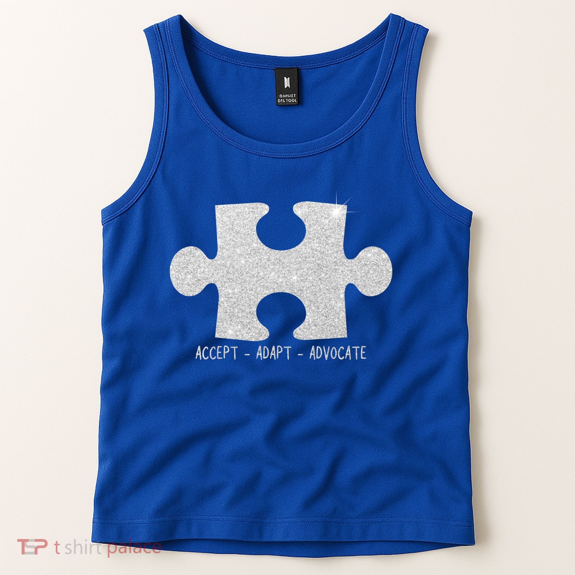 Autism Awareness Puzzle Accept Adapt Advocate Tank Top