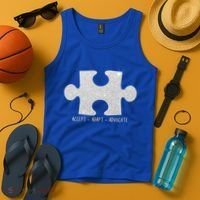 Autism Awareness Puzzle Accept Adapt Advocate Tank Top thumb 4