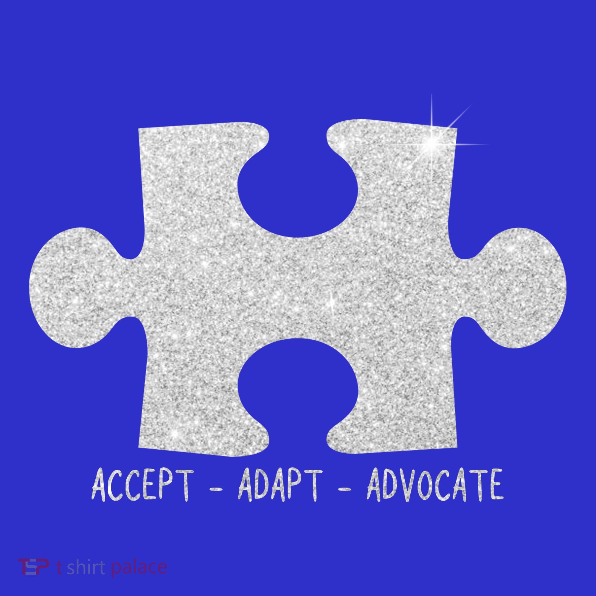 Autism Awareness Puzzle Accept Adapt Advocate Toddler T-Shirt