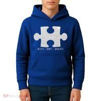 Autism Awareness Puzzle Accept Adapt Advocate Kids Hoodie thumb 4