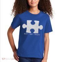 Autism Awareness Puzzle Accept Adapt Advocate Kids T-Shirt thumb 2