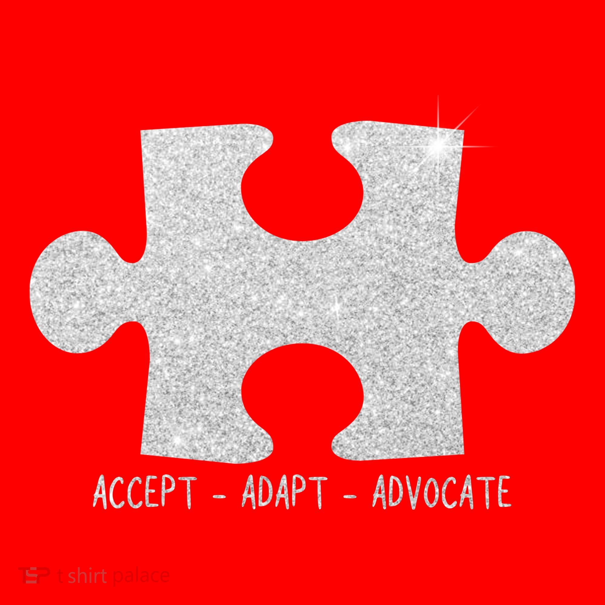 Autism Awareness Puzzle Accept Adapt Advocate Santa Hat