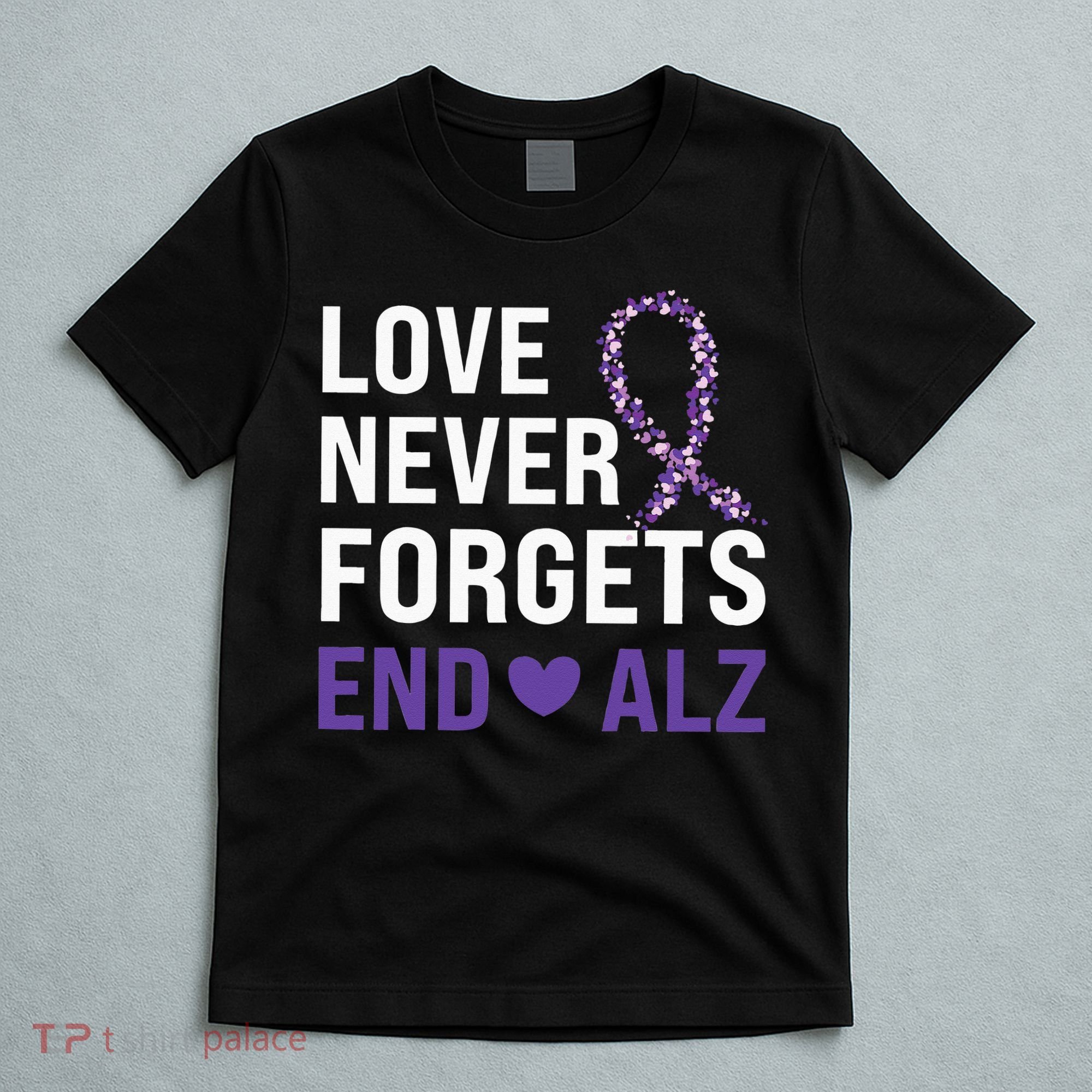 Alzheimer's Awareness Purple Ribbon Dementia Mom Dad Grandpa T-Shirt