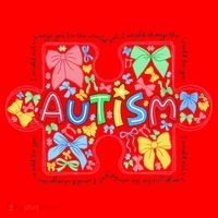 Autism Awareness Puzzle Heart Awareness Day - Women Girl Santa Hat thumb 1