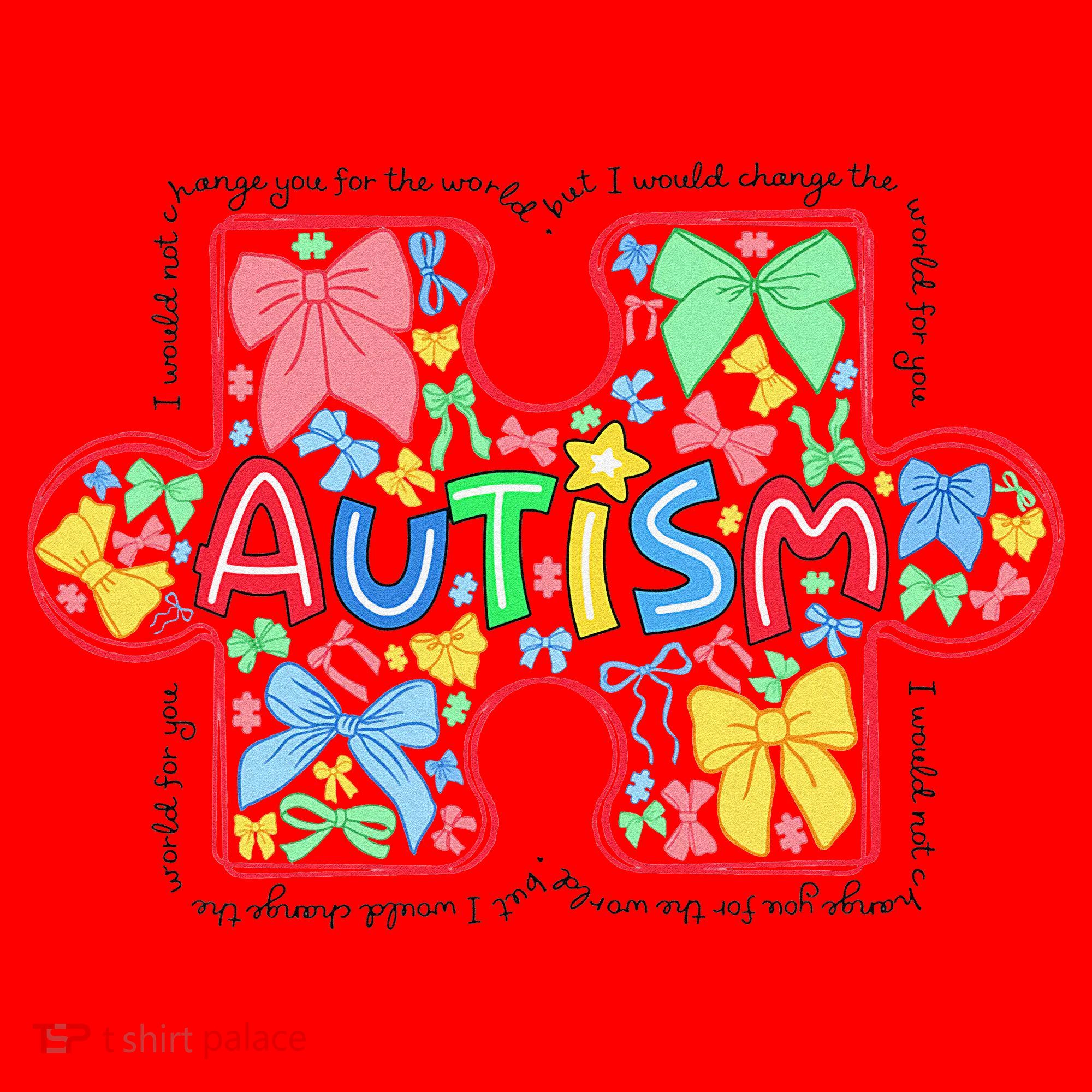 Autism Awareness Puzzle Heart Awareness Day - Women Girl Santa Hat