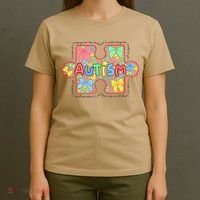 Autism Awareness Puzzle Heart Awareness Day - Women Girl T-Shirt thumb 4