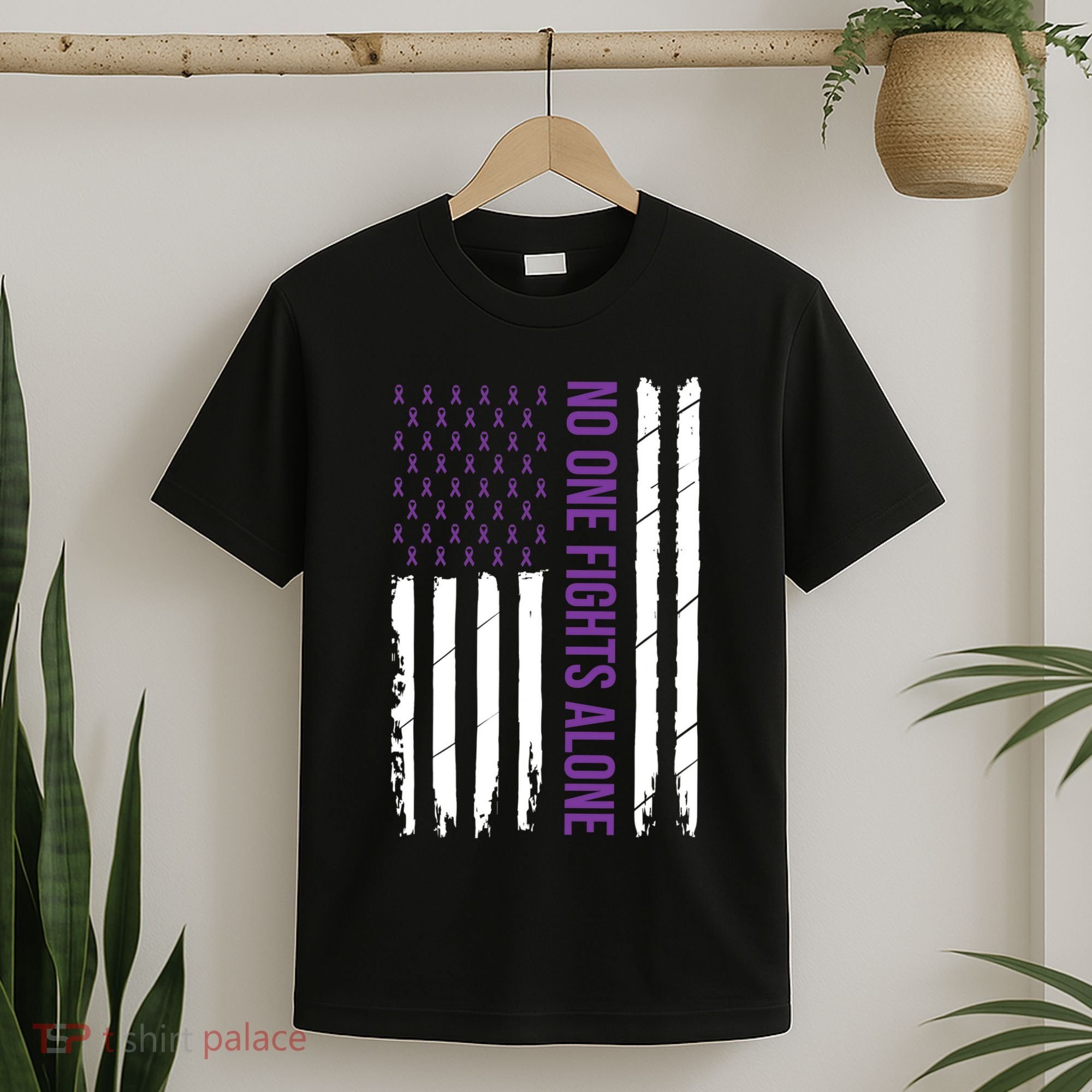 Alzheimers Awareness Purple Ribbon Dementia Mom Dad Grandpa T-Shirt