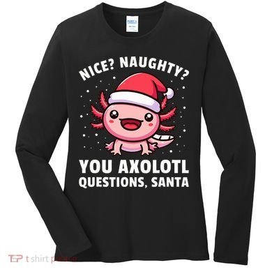 Axolotl  Axolotl Questions Christmas  Women's Long Sleeve Shirt