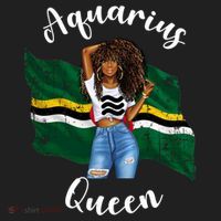 Afro Aquarius Queen From Dominica Zodiac Birthday Gift Beanie thumb 2