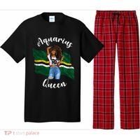 Afro Aquarius Queen From Dominica Zodiac Birthday Gift Pajama Set thumb 0